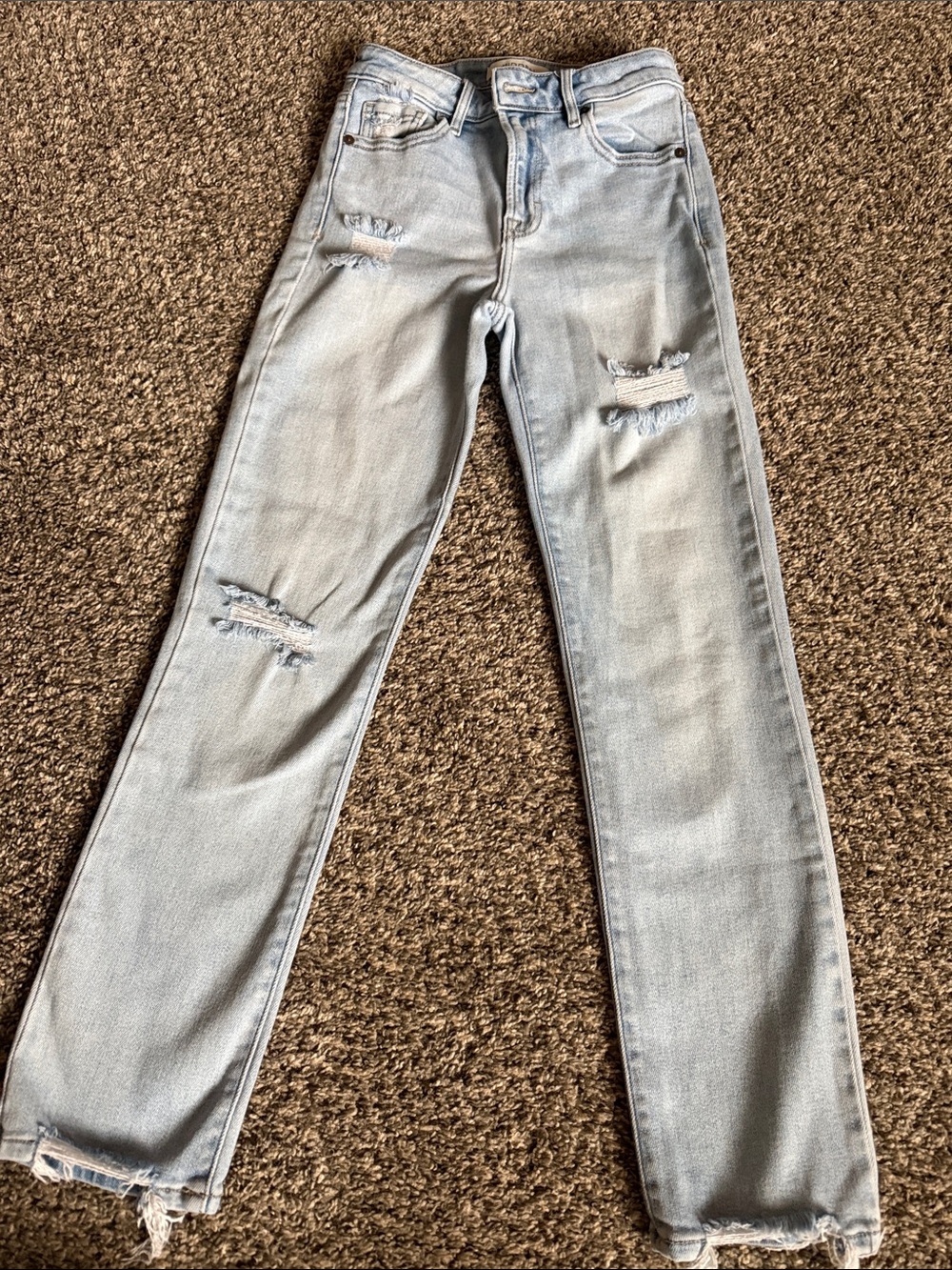Hidden Light Wash Distressed Women's Jeans